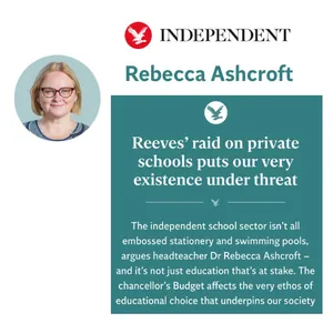 📰A great article by Dr Rebecca Ashcroft, Head of Red House, in The Independent today on Labour's Budget announcement.#EducationEquality #IndependentSchools #RedHouseSchool #IndependentSchoolNorthEast #Norton