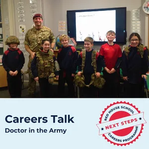 💉 Year 4 pupils had the incredible opportunity to welcome Lieutenant Colonel Hunt, from the 16 Medical Regiment, who shared his fascinating journey with them.🌍 From serving in diverse locations around the world to facing unique challenges, his engaging presentation kept the pupils on the edge of their seats.🩺 The children were captivated by his stories and gained a deeper understanding of what it’s like to be an army doctor.❤ A huge thank you to Lt Col Hunt for inspiring Miss Farrell's class with his experiences!#ArmyDoctor #LifeInTheArmy #InspiringStories #LearningThroughExperience #RedHouseSchool #AnEducationEnjoyed